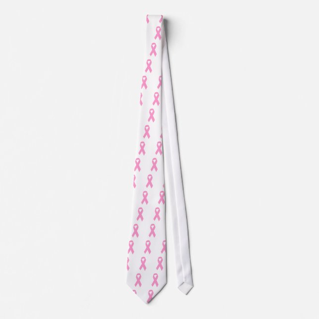 Rosa Awareness Ribbon Krawatte (Vorderseite)
