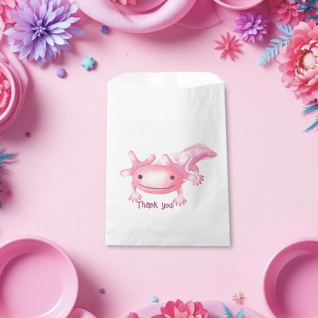 Rosa Axolotls Geschenktütchen (Von Creator hochgeladen)