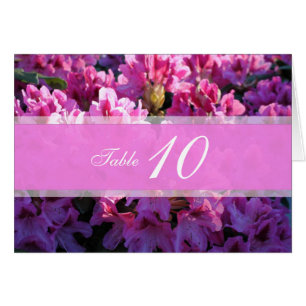 Rosa azalea Blume Dinner Tischnummer Karte.