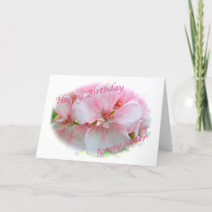 Rosa Azalea Schwester Geburtskarte Karte