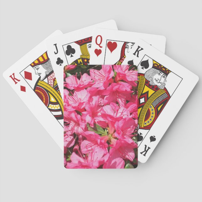 Rosa Azaleen Spielkarten (Rückseite)
