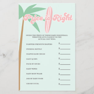 Rosa Baby an Bord Baby Shower Errate den richtigen Flyer