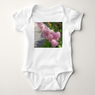 Rosa Baby-Bodyanzug mit Wildblumen Botanisch Flora Baby Strampler