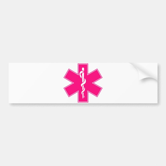 Rosa Baby-heißer Krankenschwester EMS-Stern des Autoaufkleber (Vorne)