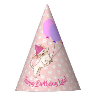 Rosa Baby-Mädchenchihuahua-Party-Hut Partyhütchen