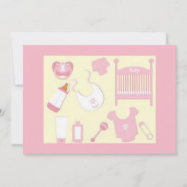 ROSA BABY-MATERIAL-BABYPARTY LADEN EIN EINLADUNG