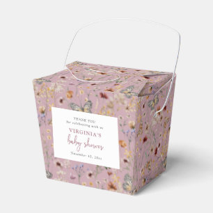 Rosa Baby-Schauer für Wildblumen-Kinderparty Geschenkschachtel