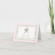 Rosa Baby-Shower-Schleife mit Häschen im Grandmill
