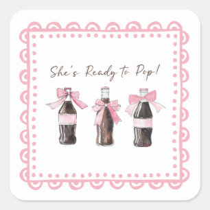 Rosa Baby-Soda Ready to POP Aufkleber