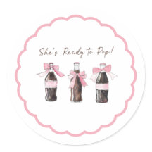 Rosa Baby-Soda Ready to POP Rundum-Aufkleber