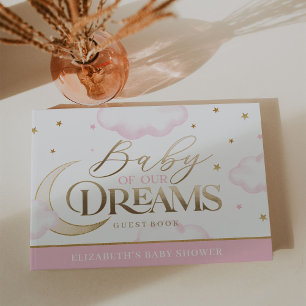 Rosa Baby unserer Träume Baby Shower Gästebuch
