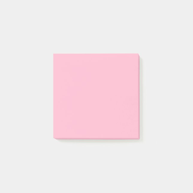 Rosa Baby (Vollfarbe) Post-it Klebezettel (Vorderseite)