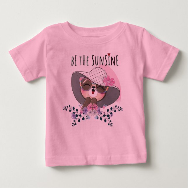 Rosa Babydesign Baby T-shirt (Vorderseite)