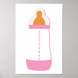 Rosa Babyflasche 1 Poster