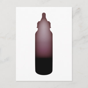 Rosa Babyflasche Postkarte