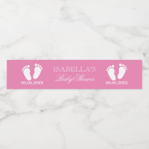 Rosa Babyfüße Fußabdrücke individuell Mädchen-Baby