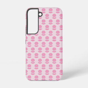 Rosa Babymädchen-Austernschale und Perlenmuster Samsung Galaxy Hülle