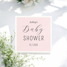 Rosa Babyparty Elegantes Papier-Taschentuch