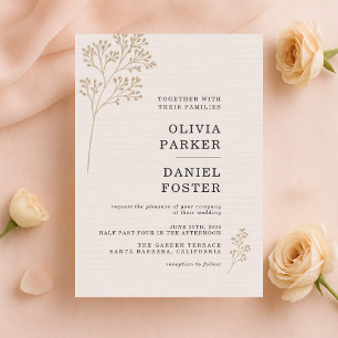Rosa Baby's Breath Hochzeit Einladung