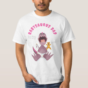 Rosa Babysaurus Papa T-Rex T-Shirt