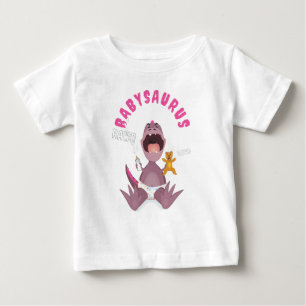 Rosa Babysaurus T-Rex Baby T-shirt