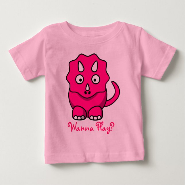 Rosa Babytriceratops-T - Shirt (Vorderseite)