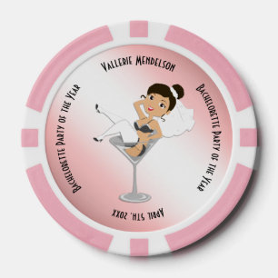 Rosa Bachelorette des Jahres Memento Pokerchips
