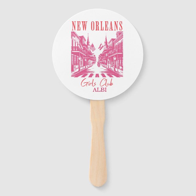 Rosa Bachelorette Fächer (Vorderseite)