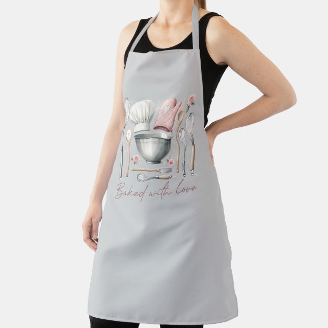 Rosa Backen mit Liebe-Angebot Schürze (InSitu)