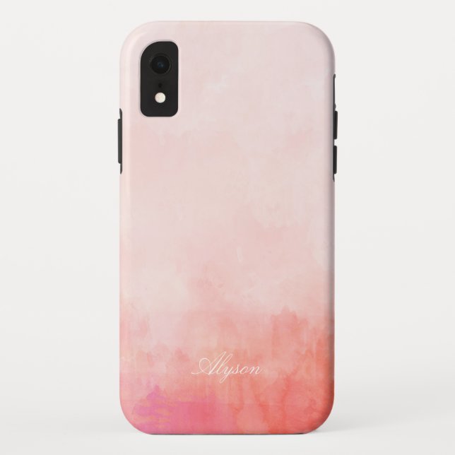Rosa Bad-Färbung - addieren Sie Namen Case-Mate iPhone Hülle (Rückseite)