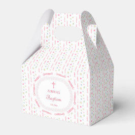 Rosa Balken Rahmen florale Gable Gefälligkeitsboxe Geschenkschachtel