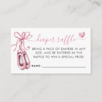 Rosa Ballerina Ballettschuhe Girl Diaper Raffle