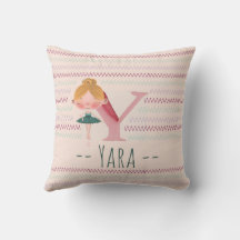 Rosa Ballerina-Monogramm Y – Personalisierte Kunst