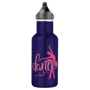 Rosa Ballerina Silhouette Ballett Tanz Edelstahlflasche