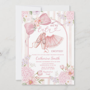 Rosa Ballerina-Tutu Coquette-Baby-Party Einladung