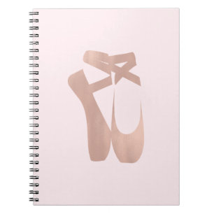 Rosa Ballett-Pantoffel-Ballerina-Rose Notizblock