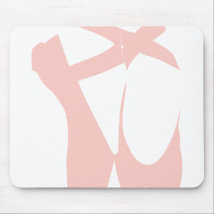 Rosa Ballett-Pantoffel Mousepad