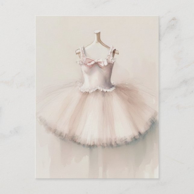 Rosa Ballettkleid Postkarte (Vorderseite)