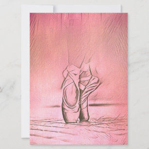 Rosa Ballettschuh - Eleganter Tänzer Save The Date