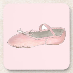 Rosa Ballettschuh Slipper Tanzlehrer Ballerina Untersetzer