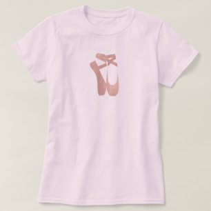 Rosa Ballettschuhe Ballerina Roségold Schlafzimmer T-Shirt