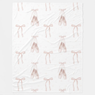 Rosa Ballettschuhe Geburtstag Fleecedecke