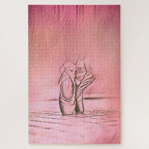 Rosa Ballettschuhe Hoch entwickelte Ballerina