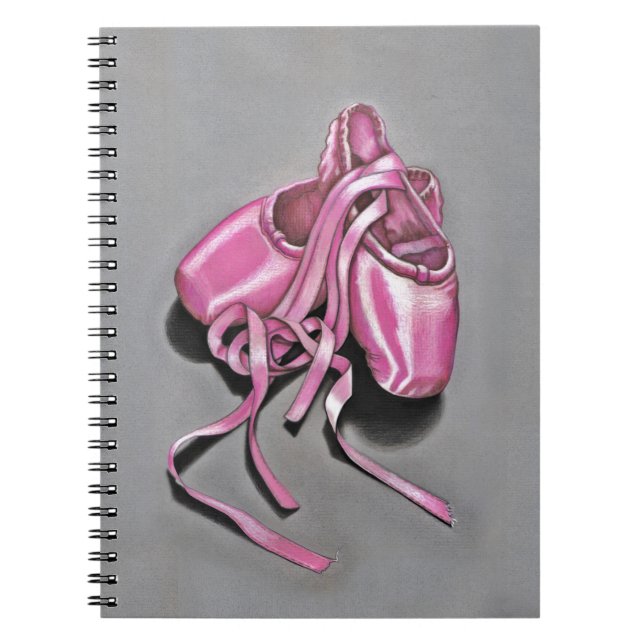 Rosa Ballettschuhe Notizblock (Vorderseite)