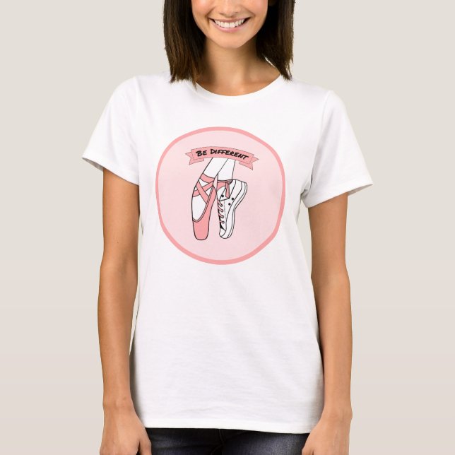 Rosa Ballettschuhe T-Shirt (Vorderseite)