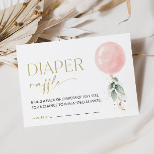 Rosa Ballon, Eukalyptus, Grüne, Windeldrehung Begleitkarte