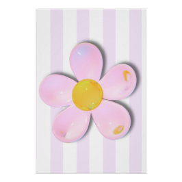Rosa Ballon Gänseblümchen Kinderzimmer und Kids Po Poster