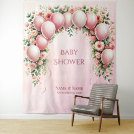 Rosa Balloons Hintergrund Wandteppich