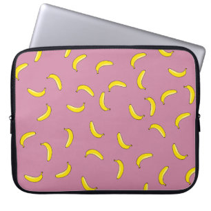 Rosa Bananen Laptopschutzhülle