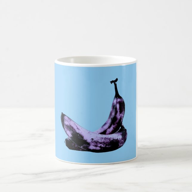 Rosa Bananen Pop Art Kaffeetasse (Mittel)